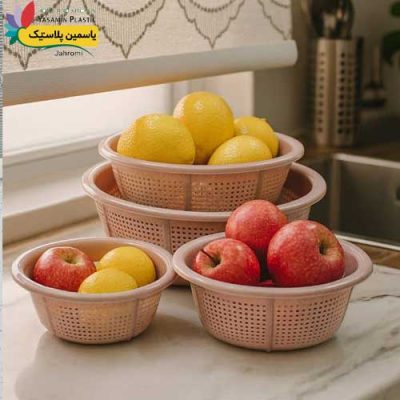 سرویس آبکش پلاستیکی یاسمین پلاستیک 4 عددی